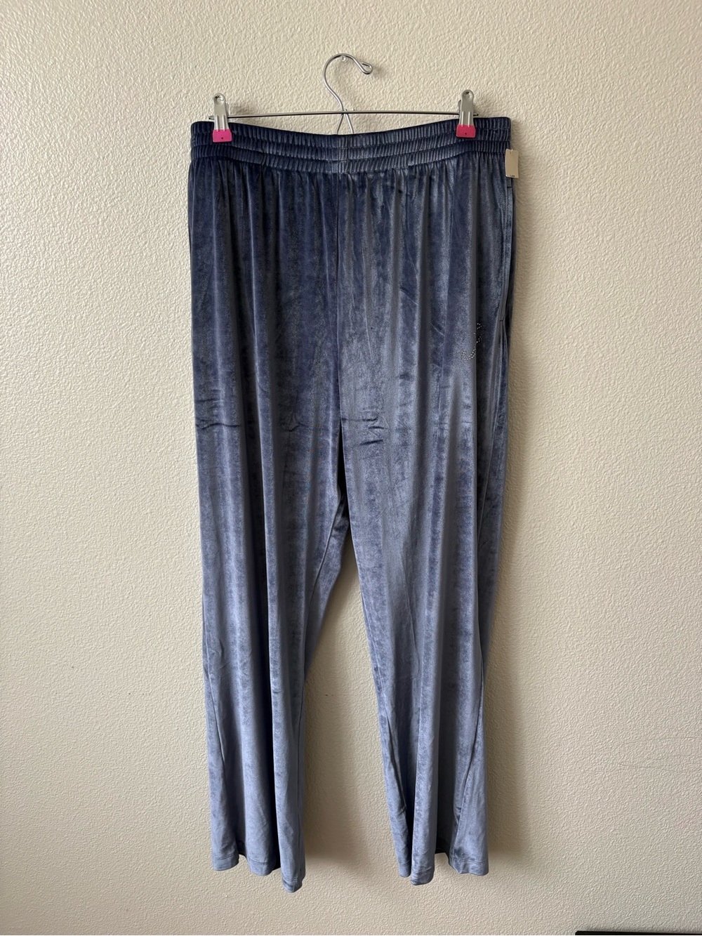 PINK Victoria's Secret woman’s Velvet Joggers in Steel Gray